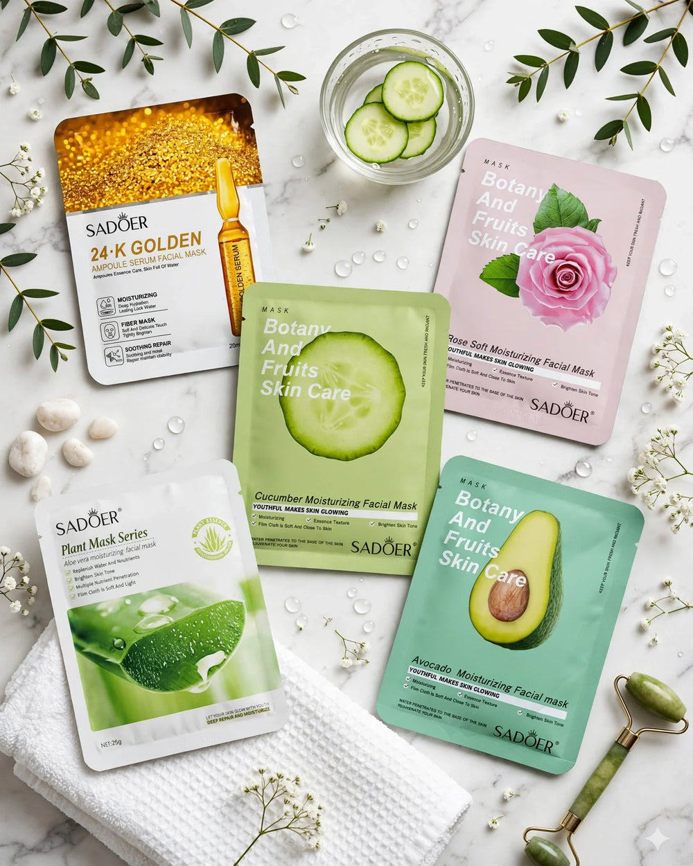 SADOER sheet masks in 11 flavors